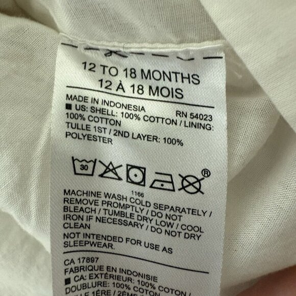 Janie And Jack Girls Ivory Floral Party Dress Size 12 To 18 Months Classic - Picture 7 of 8